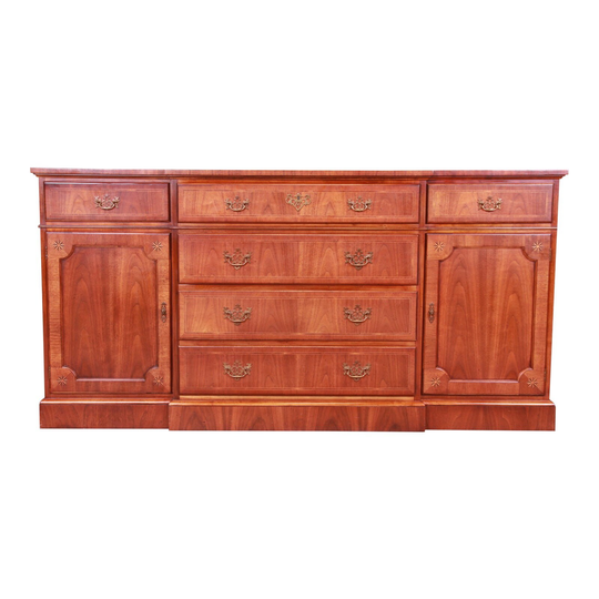 Baker Furniture Georgian Mahogany Sideboard Or Bar Cabinet