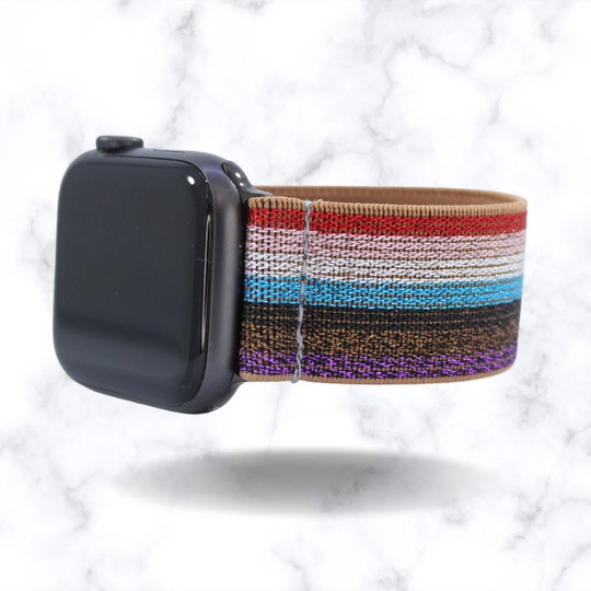 Elastic Watch Band For Apple - All Series | Models 1 8, Se, Ultra Red White Blue USA Glitter