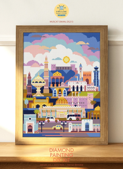 Muscat Oman Ds213, Diamond Painting Diy Kit | Pattern City Country Full
