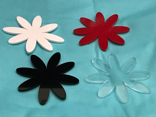 Choice Of 16 Colors Acrylic Daisy #1 Blanks With Or Without Holes