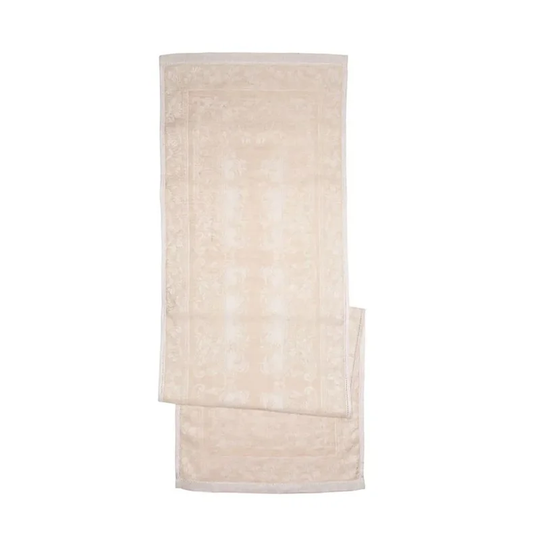 French Home Linen 20" x 68" Arboretum Table Runner - Ivory and Taupe - 20'' x 68''