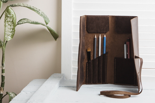 Paint Brush Roll, Leather Pencil Case, Box For Paint, Pen Wrap, Artist Holders, Fountain Bag
