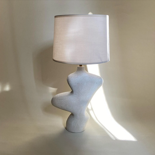 White Ceramic Table Lamp, M35