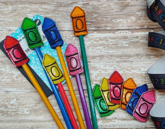Glitter Crayon Pencil Topper Also Available in Non-Glitter Colors Large Quantity Discounts Available