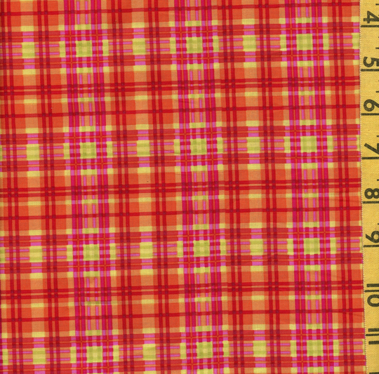 Spring Summer Multi Color Plaid Fabric By The Yard, Windham