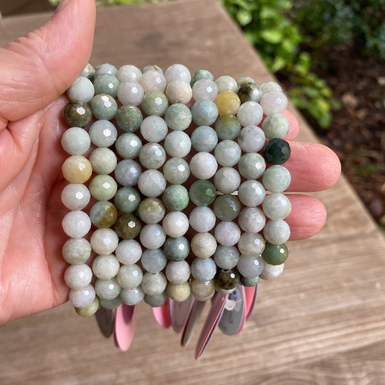 Faceted Jade Grounding Bracelet Ws6471