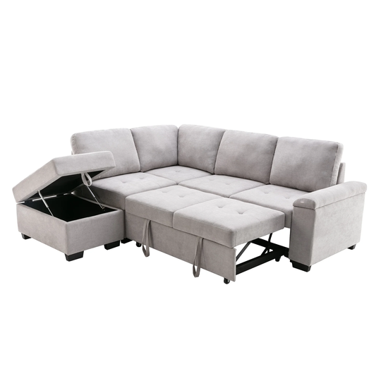 86" L-Shape Corner Sleeper Sofa