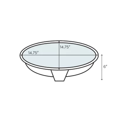 Metal Circular Undermount Bathroom Sink