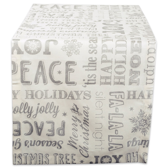 Design Imports Christmas Collage Table Runner (0.25 inches high x 14 inches wide x 72 inches deep)