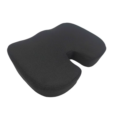 stand alone Seat Cushion Pillow For Office Chair - 100% Memory Foam Medium Firm Coccyx Pad - Tailbone, Sciatica, Lower Back Pain Relief - Contoured