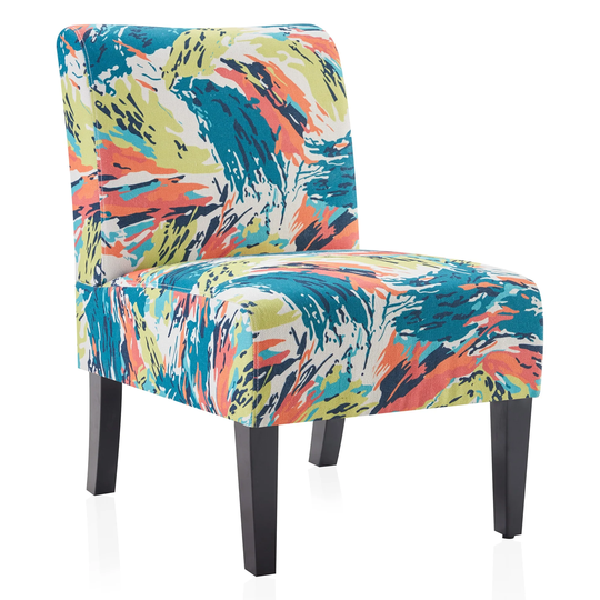 BELLEZE Andre Slipper Accent Chair, Abstract