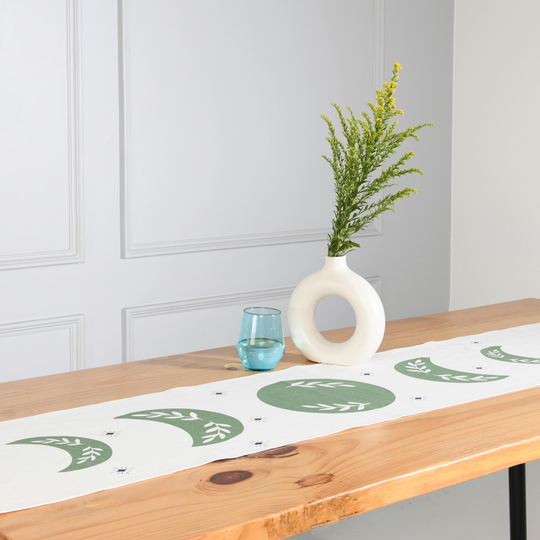 Folkulture Table Runners For Home Decor, 100% Cotton Boho Runner With Tassels Or Coffee Runner, Farmhouse