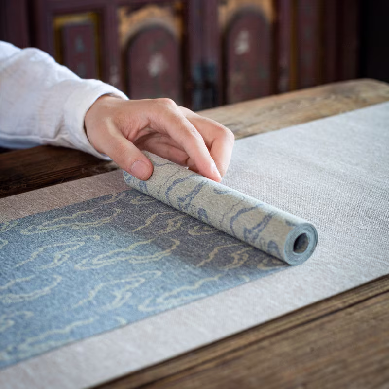 Tea Table Waterproof Linen Zen Fabric Flag Chinese Ceremony Tablecloth Mat Japanese