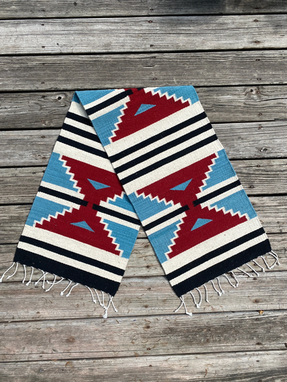 Zapotec Southwest Wool Table Runner/Wall Tapestry Measuring 60 X 16 Inches - Handwoven in Oaxaca, Mexico
