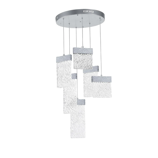 Giuseppe Lighting 1090P166269 LED Chandelier Carolina Pewter - Exact Size