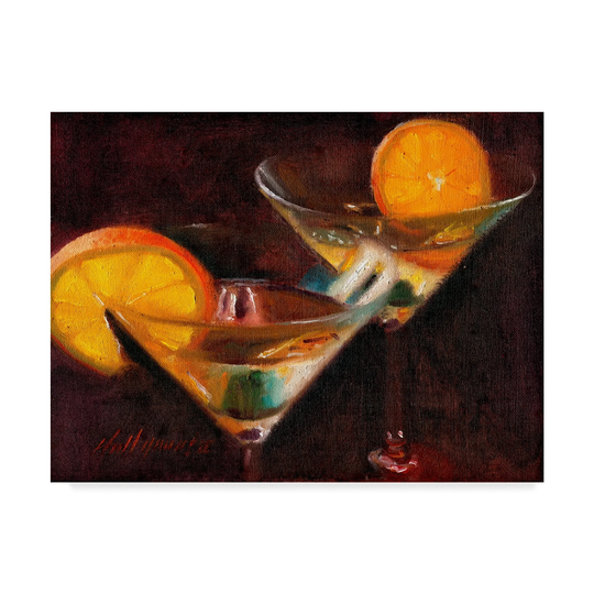 Hall Groat Ii 'Orange Martini Cocktail' Canvas Art - Multi-color