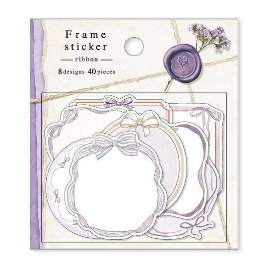 Mind Wave Frame Gold Foil Sticker Flakes - Ribbon