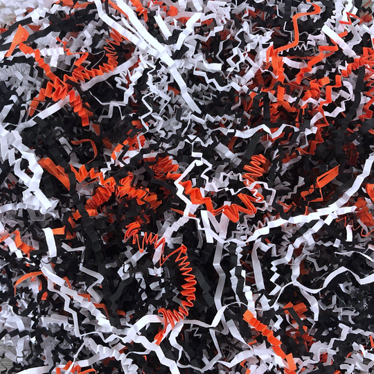 Halloween Mixed Color Crinkle Paper, 1 lb. Shredded Paper For Gift Baskets & Boxes, Shipping, Wedding Party Supplies, Recycled