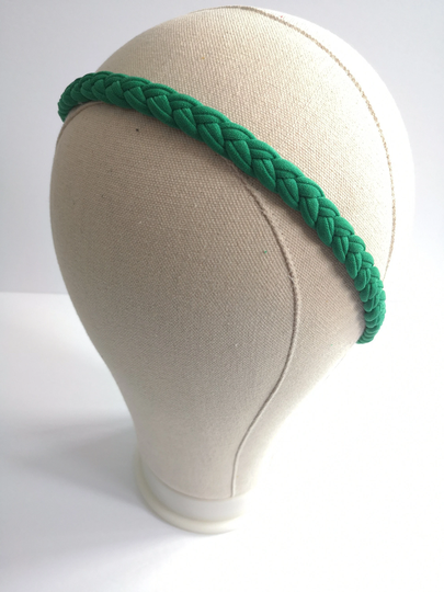 Braided Headbands For Women in Kelly Green, Saint Patrick's Day Hair Accessory, Boho, Hippie Fashion Or Workout Wear, Beach Nautical Gift