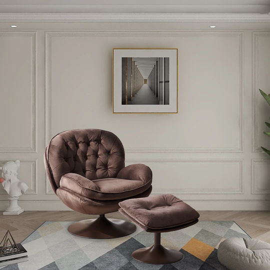 Swivel Leisure chair lounge chair velvet color