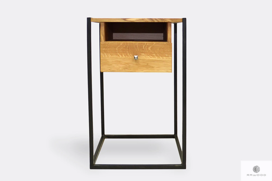 Console Table With Drawer Loft Oak Metal Side Industrial Style Custom Furniture Entryway Tables Handmade Konsole King I