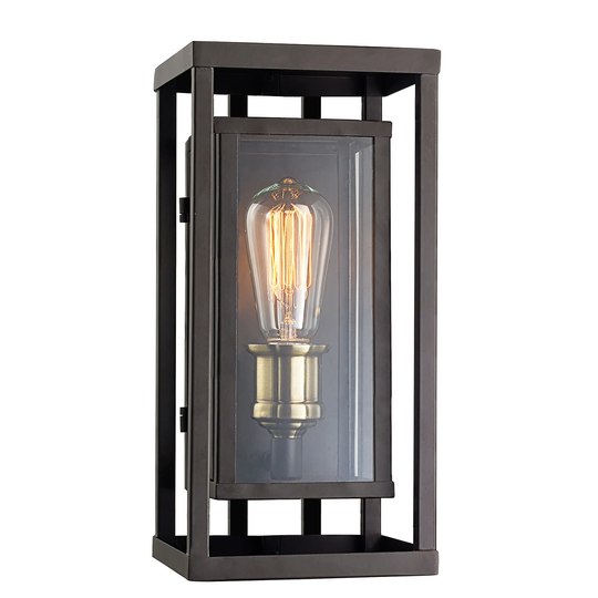 Trans Globe Showcase 1 Light Outdoor Flush Mount in Rubbed Oil Bronze