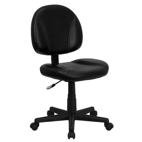 Mid-Back LeatherSoft Ergonomic Office Chair w/Adjustable Back Depth