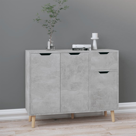 vidaXL Sideboard 35.4"x11.8"x28.3" Engineered Wood - 35.4" x 11.8" x 28.3"