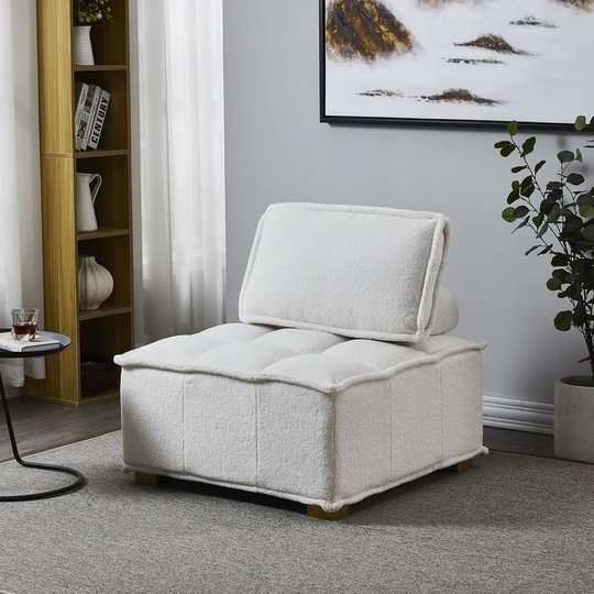 Accent Recliner Modern Barrel Sofa Lounge Club Lazy Chair for Bedroom Living Room