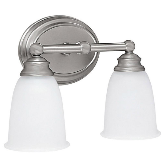 Transitional 2-light Matte Nickel Bath/Vanity Light - Matte Nickel