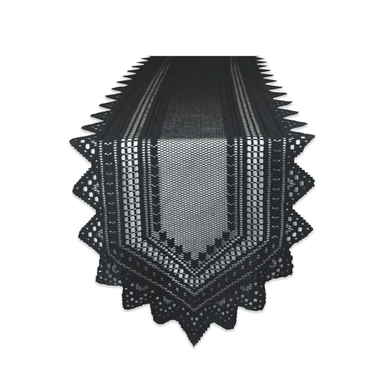 Elegant Black Lace Table Runner 14 x 72"
