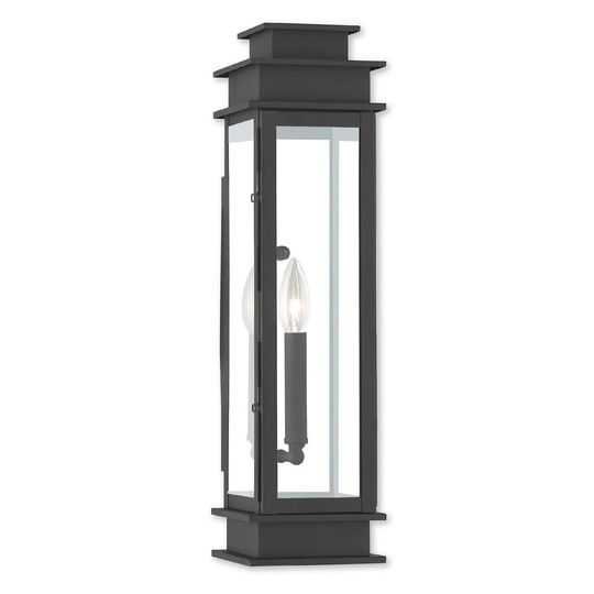 Livex Lighting Princeton Single-light Black Brass Outdoor Wall Lantern