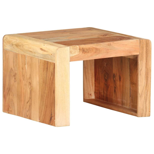 vidaXL Side Table 16.9"x15.7"x11.8" Solid Acacia Wood