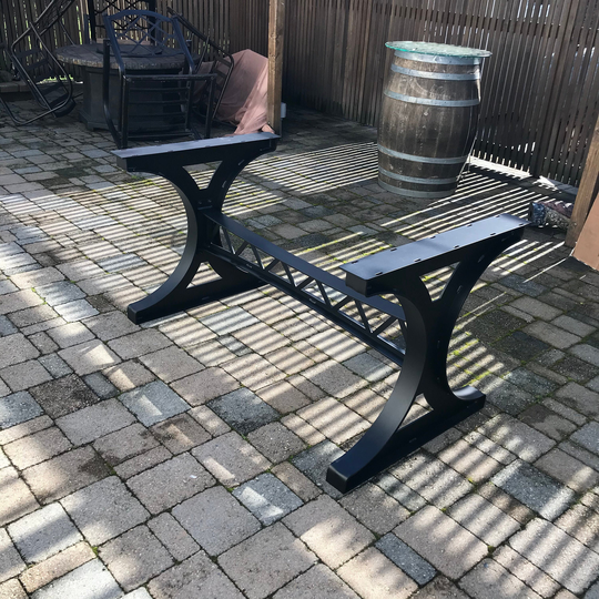 Bridge Trestle Metal Table Base - Any Size/Color