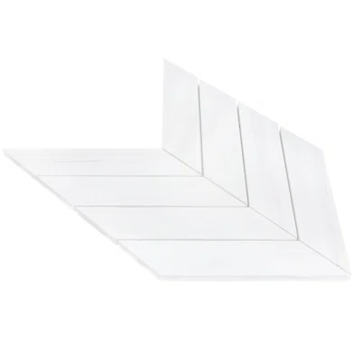 Bianco Dolomite 2" x 8" Marble Chevron Mosaic Wall & Floor Tile