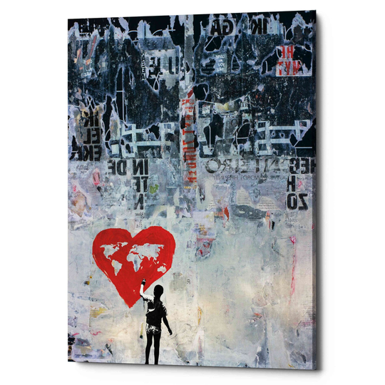 Epic Graffiti 'Wild World' by DB Waterman, Canvas Wall Art