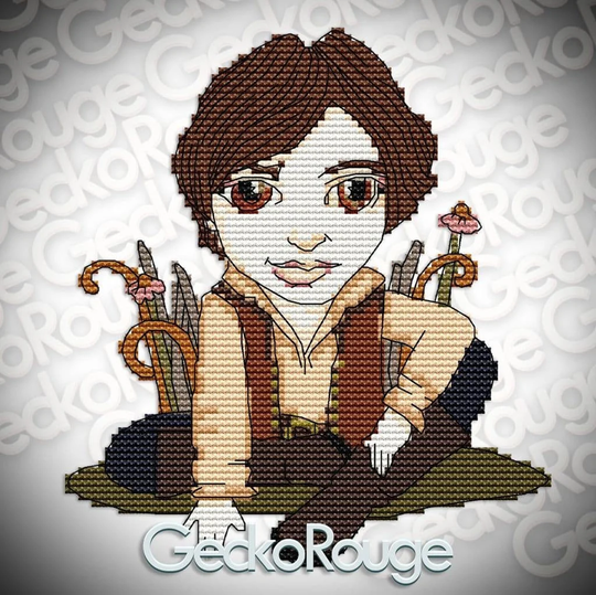 Wee Han By Anita Inverarity Modern Cross Stitch Art Kit. 14 Count 2x1