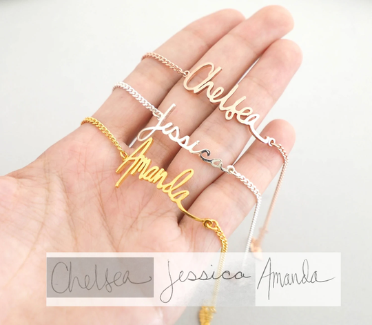 Handwriting Jewelry Custom Actual Bracelet Personalized Gift For Mom Grandma Memorial Signature Bh01