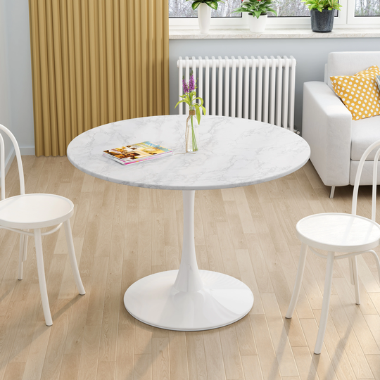 42.13"Leisure Coffee Table with Printed Marble Table Top