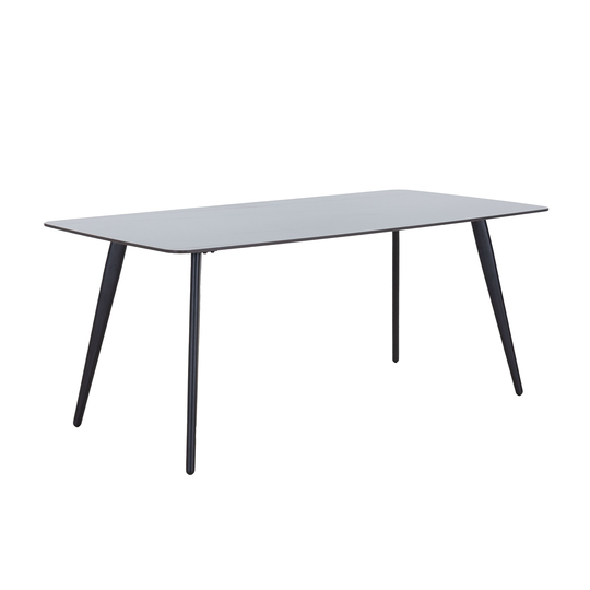 EYIW 70" Dining Table Ceramic Tile Kitchen Table, Small Space Dining Table with walnut desk top for kitchen living room