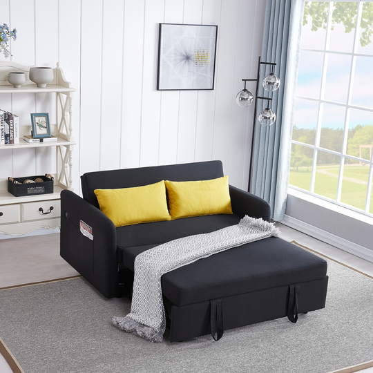Loveseat Couches Polyester with Pull out Twins Multifunctional Sofa Bed