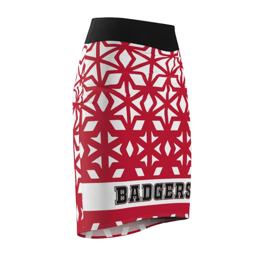Thatxpression Fashion's Badgers Home Team Themed Fan Fitted Pencil Skirt
