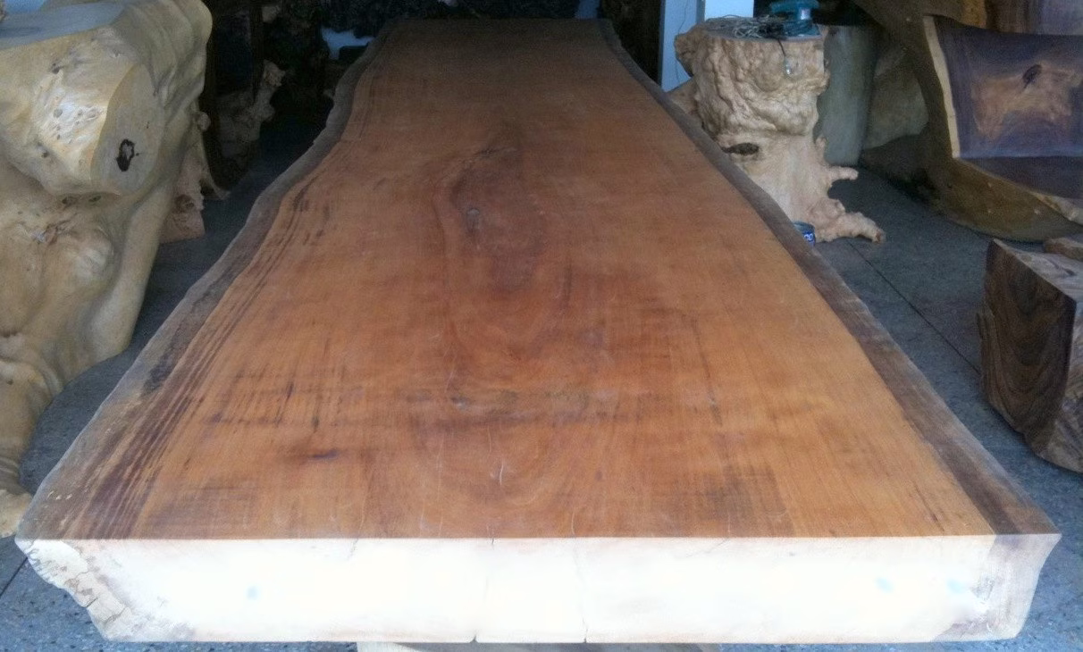 Live Edge Rare 15Ft Dining Table Or Conference Grade Aaa Reclaimed Wood Custom Made Similar Extremely Solid Slab Golden Acacia