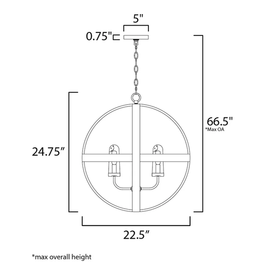 Compass Outdoor 4-Light Pendant