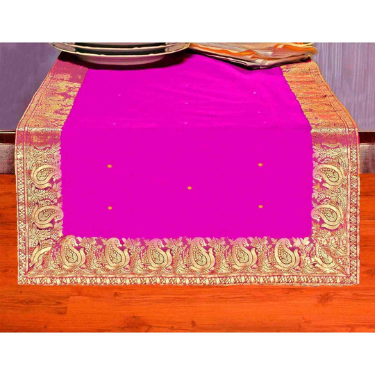 Violet Red - Hand Crafted Table Runner (India)