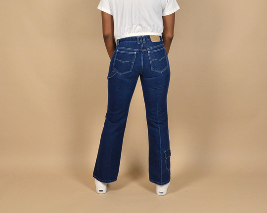 Jordache Mid Rise Button Fly Denim Flare Jeans