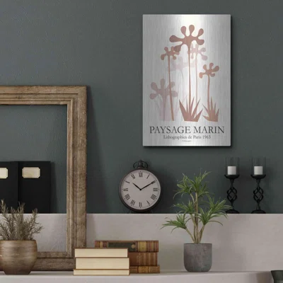 Roses Butterfly by Design Fabrikken - Unframed Print on Metal