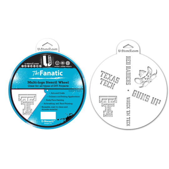Officially Licensed Texas Tech Fanatic Stencil Wheel