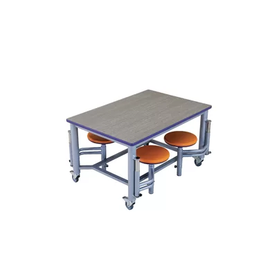 66'' x 36'' Rectangular Stool Cafeteria Table