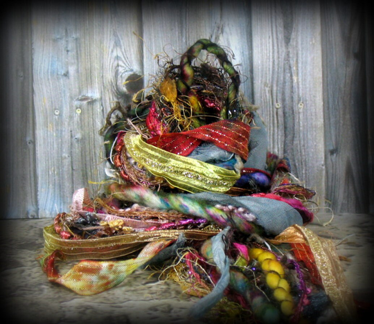 For Sale Needs Paint Elements 18x1 18Yd Fiber Art Yarn Bundle . Weave Scrapbook Journal Wool Painted Ribbon Sari Chiffon Novelty Pack
